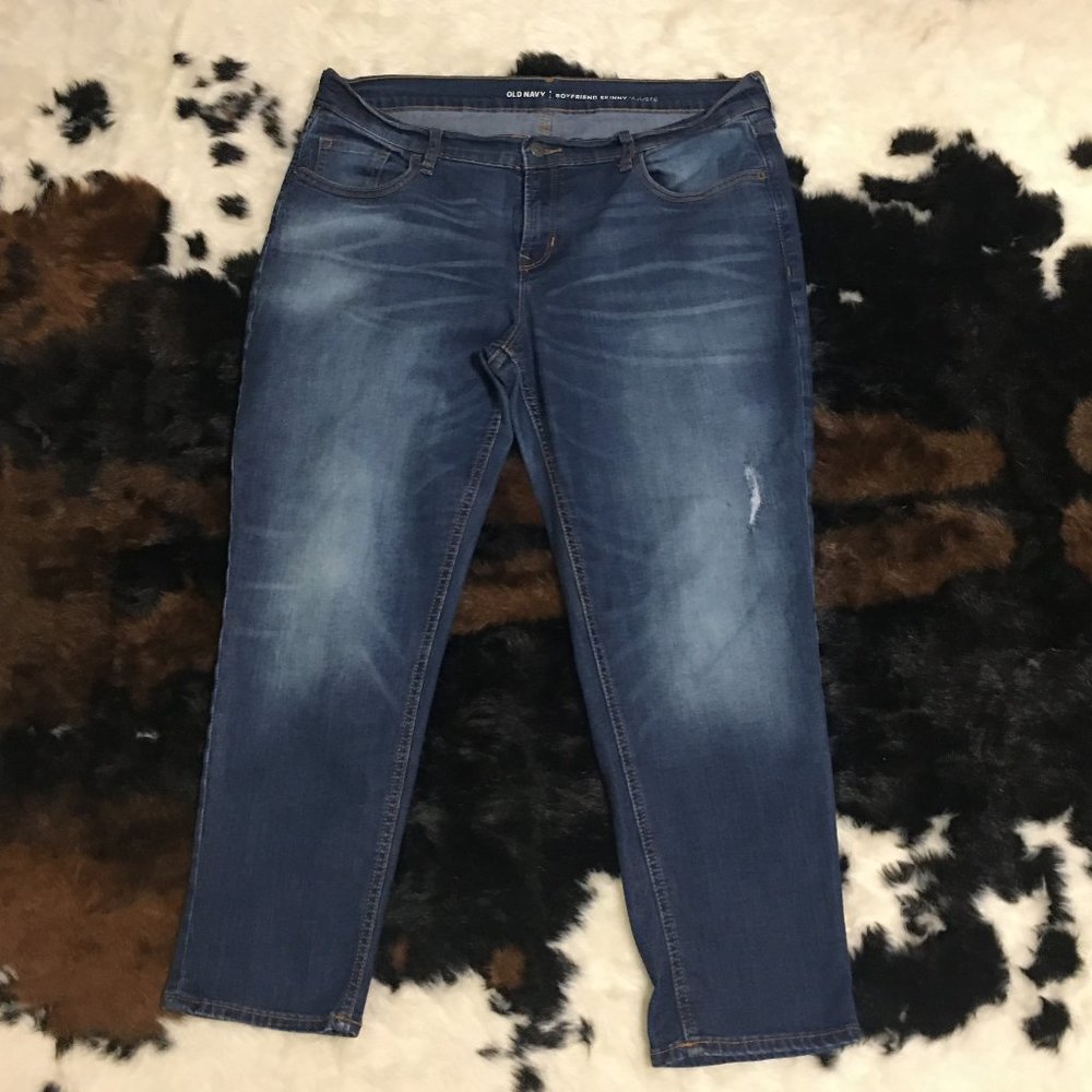 Old Navy Boyfriend Skinny Distressed Jeans Size 12